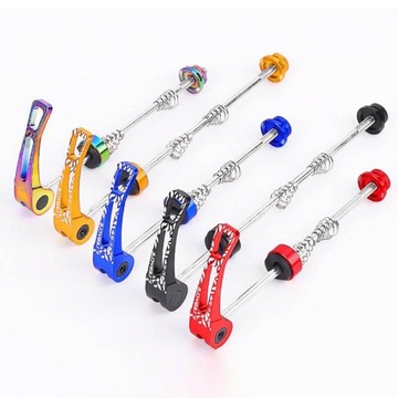 Dźwignia szybkiego zwalniania piasty QR MTB Road Stalowe szaszłyki Przednie koło Kolorowe