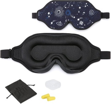 MASKA do SPANIA OPASKA DO SNU NA OCZY 3D PREMIUM + ZATYCZKI