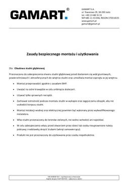 Studnia OBUDOWA studni głębinowej 110/32 mm H-1,45