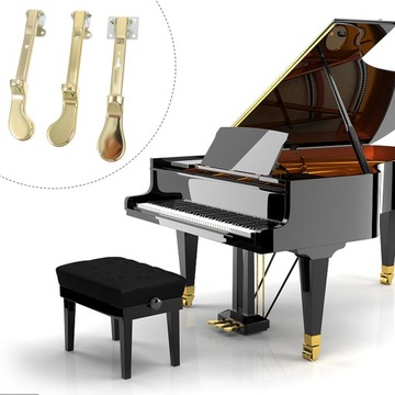 3 SZTUKI IMITACJA ZŁOTYCH PEDAŁÓW DO AKCESORIÓW PIANINY PIONOWEJ (ZŁOTE)