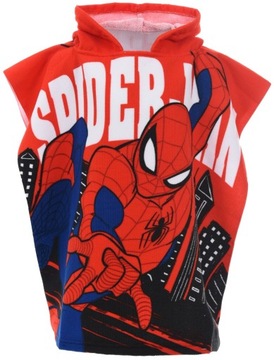 Poncho kąpielowe dla chłopców ręcznik Marvel Spider-Man