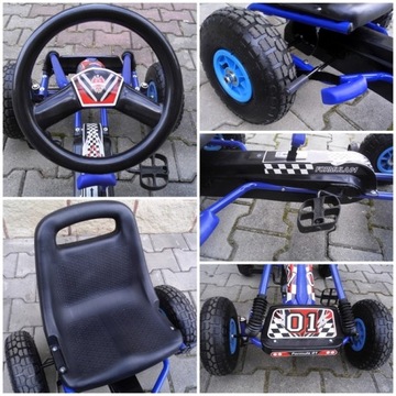 GOKART G1n С ПЕДАЛЬЮ, НАКАЧЕННЫЕ КОЛЕСА, РУЧНОЙ ТОРМОЗ