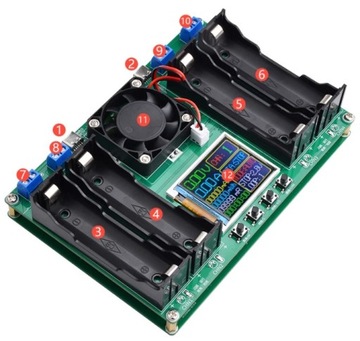 4 x 18650 USB-тестер емкости аккумулятора