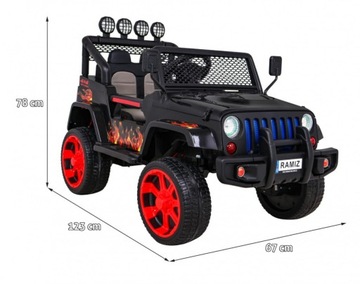 Внедорожник с аккумуляторной батареей JEEP RAPTOR DRIFTER 4x45W, автомобиль для детей