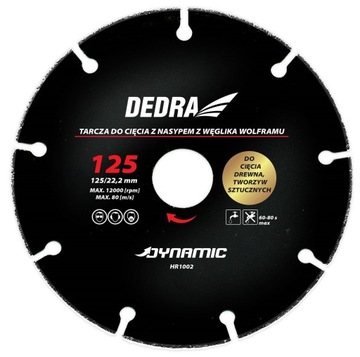 DEDRA Tarcza do drewna 125mm/22,2