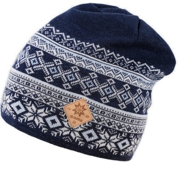 Czapka Kama A143 Merino navy wełna
