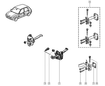 SADA PANTY DVEŘE PŘEDNÍ RENAULT CLIO MEGANE THALIA OE 7701468331