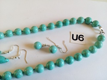 PIK 2196 Бусины HOWLIT БИРЮЗОВЫЕ, длина 50 см.