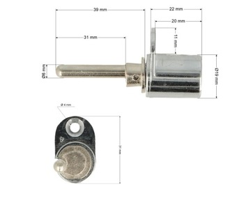 Центральная мебельная блокировка для ящиков FI 19x20 в системе Master Key