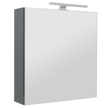 SZAFKA ŁAZIENKOWA Z LUSTREM OŚWIETLENIEM LAMPKĄ LED LUSTRZANA WISZĄCA 60 cm