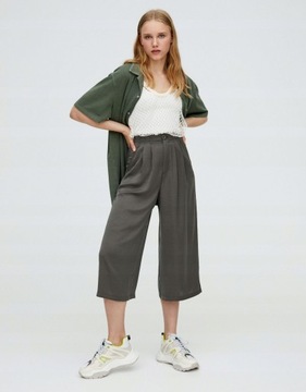 R3K072 PULL AND BEAR__MZ5 SPODNIE SATYNA KULOT__S