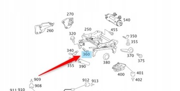 DRŽÁTKO REGULACE SEDADLA MERCEDES-BENZ OE A1699190661