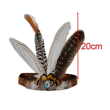 -Индийский головной убор, повязка на голову с короной в виде павлина, стиль B