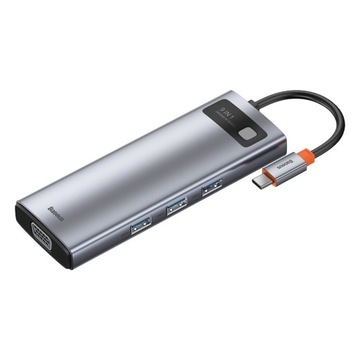 BASEUS HUB USB-C - USB x3/USB-C/VGA/HDMI/SD/RJ45