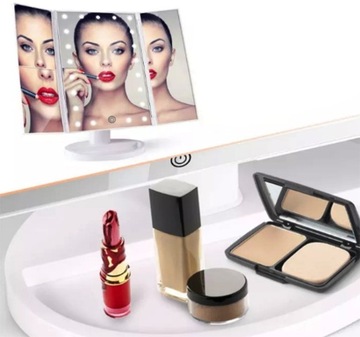 ВЫХОДНОЕ СКЛАДНОЕ КОСМЕТИЧЕСКОЕ ЗЕРКАЛО ДЛЯ МАКИЯЖА LED