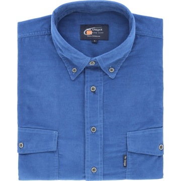 szeroka męska koszula sztruksowa niebieska 2XL_klatka_136cm