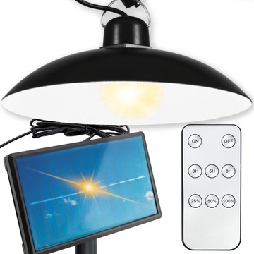 ŻYRANDOL LAMPA SOLARNA WISZĄCA SUFITOWA ZEWNĘTRZNA