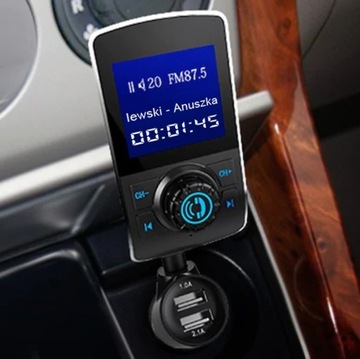FM-передатчик Bluetooth, 2 зарядных устройства USB.