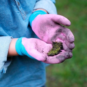ДЕТСКИЕ САДОВЫЕ ПЕРЧАТКИ ИЗ ПОЛИЭСТЕРА, Грубое ЛАТЕКСНОЕ ПОКРЫТИЕ, 4 ПАРЫ XXXS