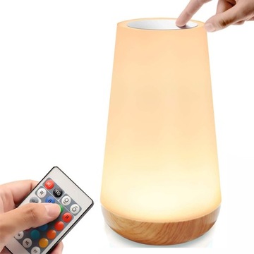 ŚCIEMNIALNE LAMPKA NOCNA DOTYKOWA RGB LED