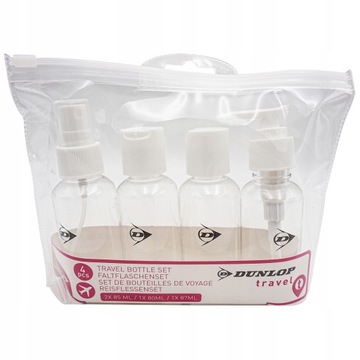 НАБОР АВИАПЕРЕВОЗКИ ДЛЯ КОСМЕТИКИ, 4 емкости. ДАНЛОП