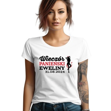 KOSZULKA NA WIECZÓR PANIEŃSKI T-SHIRT DLA PANNY MŁODEJ | M