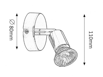 KINKIET LAMPA ŚCIENNA RABALUX CHROM GU10 STYLOWA ŁATWY MONTAŻ 24H
