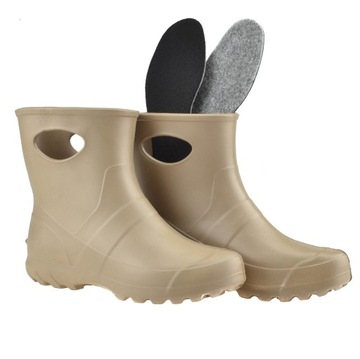 LEMIGO GARDEN 752 GUMOWCE KALOSZE z PIANKI Gumiaczki CAMEL BEŻ lekkie r. 41