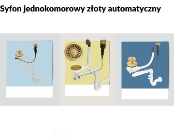 Автоматический золотой сифон для раковины