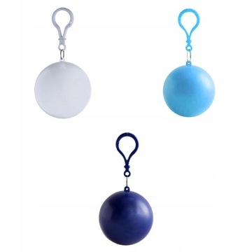 3x Disposable Adults Hood Poncho Ball Rain
