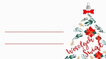 WINIETKI ŚWIĄTECZNE 10 sztuk Wz. Poinsecja