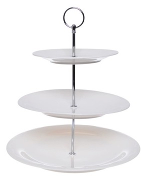 PATERA CERAMICZNA BIAŁA NA CIASTO TORT OWOCE