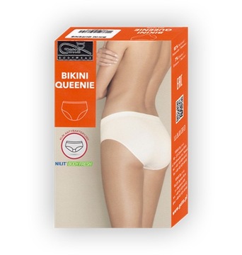 Wygodne Majtki Damskie Figi GATTA Bikini Queenie bezszwowe 3-PAK czarny L