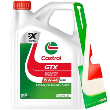 CASTROL OLEJ GTX 15W-40 4L A3/B3 + zawieszka