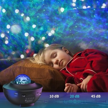 PROJEKTOR GWIAZD RZUTNIK NIEBA KONTROLA GŁOSU LED GŁOŚNIK BLUETOOTH + PILOT