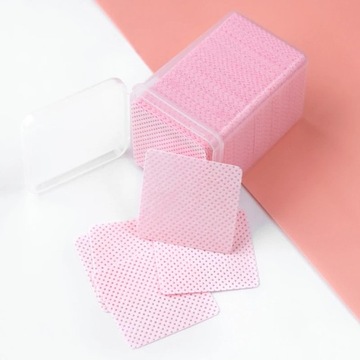 Ватные диски БЕЗПЫЛЫЕ ПЕРФОРИРОВАННЫЕ косметические подушечки в контейнере, коробка 200 шт.