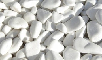 Камень Тасос 1кг белоснежная греческая галька 2-4см