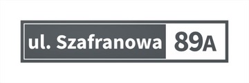 Tabliczka tablica adresowa nr domu ALUMINIUM 12x60