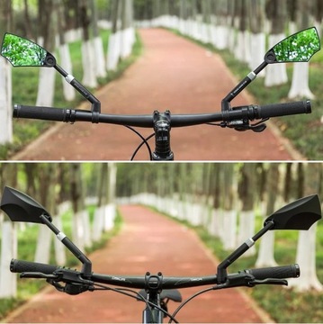 Велосипедное зеркало с антибликовым стеклом, регулируемое, угол 12-19 см, угол 360° влево