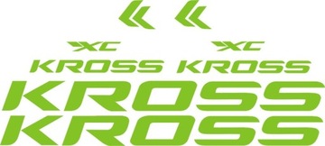 KROSS 35cm seledynowe naklejki 5-3B RÓŻNE KOLORY