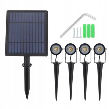 Алюминиевый сплав 4LED солнечный точечный светильник водонепроницаемый