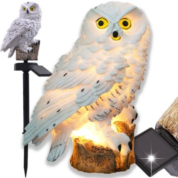 LAMPA SOLARNA OGRODOWA SOWA WODOODPORNA DUŻA LED