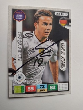 Karta panini autograf Niemcy Road to Russia 2018 Mario Gotze