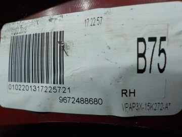 CITROEN DS4 1.6 VTI 13R HB 5D SVĚTLO PRAVÁ ZADNÍ 9672488680