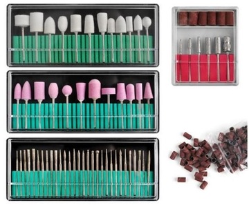FREZY UNIWERSALNE DO FREZARKI PAZNOKCI ZESTAW MANICURE PEDICURE