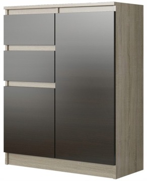 KOMODA 98CM SZAFKA 2 SZUFLADY SONOMA MIX Wenge S-2