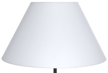 Abażur Do Lampy Klosz Stożek E27 Biały Zimny Bawełna 25x50 H27 MIRANO