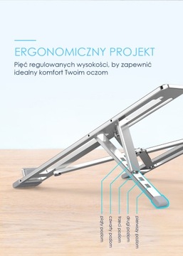 Универсальная алюминиевая подставка для ноутбука.