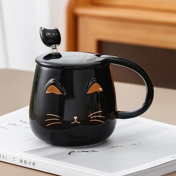 KUBEK CERAMICZNY Z MOTYWEM KOTA 400 ML W PUDEŁKU