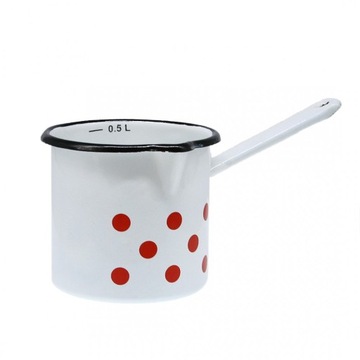 Rondel garnek retro emaliowany 0,5L z miarką B